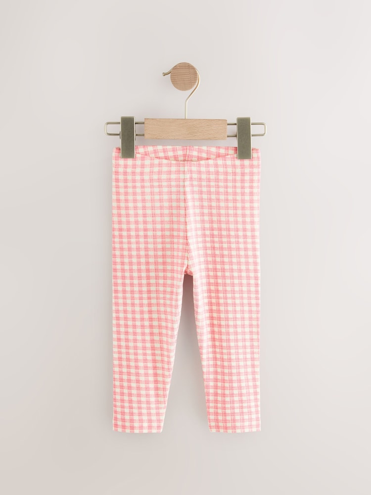Lichtroze - Verpakking van 5 geribbelde Leggings (3mnd -7jr) - Image 6 of 9