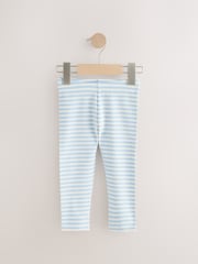 Blue Ribbed Leggings 3 Pack (3mths-7yrs) - Image 3 of 7