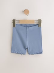 Blue Ribbed Shorts 5 Pack (3mths-7yrs) - Image 4 of 10