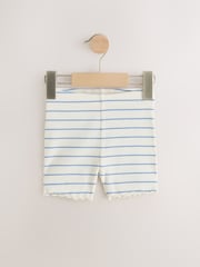 Blue Ribbed Shorts 5 Pack (3mths-7yrs) - Image 5 of 10