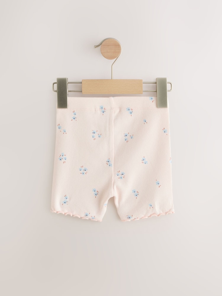 Blue Ribbed Shorts 5 Pack (3mths-7yrs) - Image 7 of 10