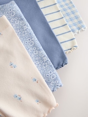 Blue Ribbed Shorts 5 Pack (3mths-7yrs) - Image 9 of 10