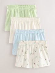 Green 100% Cotton Shorts 4 Pack (3mths-7yrs) - Image 1 of 1