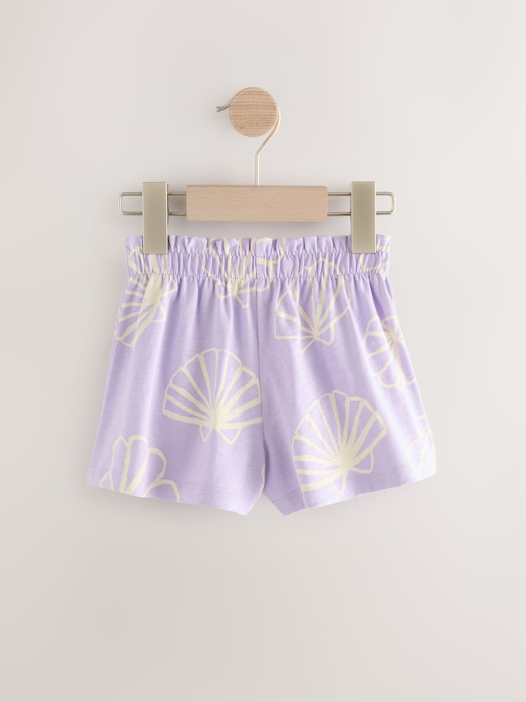 Morado lila - Pack de 3 pantalones cortos de algodón 100 % (3 meses - 7 años) - Imagen 2 de 7