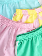 Pink 100% Cotton Runner Shorts 4 Pack (3mths-7yrs) - Image 2 of 3