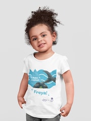 Star Editions 100% Cotton Snail and Whale Make a Splash Personalised Team GB White T-Shirt - Image 1 of 4