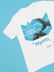 Star Editions 100% Cotton Snail and Whale Make a Splash Personalised Team GB White T-Shirt - Image 4 of 4