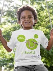 Star Editions 100% Cotton Superworm and Get a Wiggle on Personalised Team GB White T-Shirt - Image 2 of 4