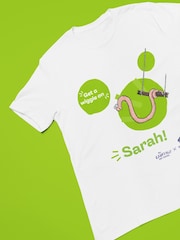 Star Editions 100% Cotton Superworm and Get a Wiggle on Personalised Team GB White T-Shirt - Image 4 of 4