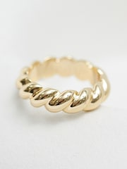Jon Richard Gold Tone Polished Twisted Ring - Image 2 of 2
