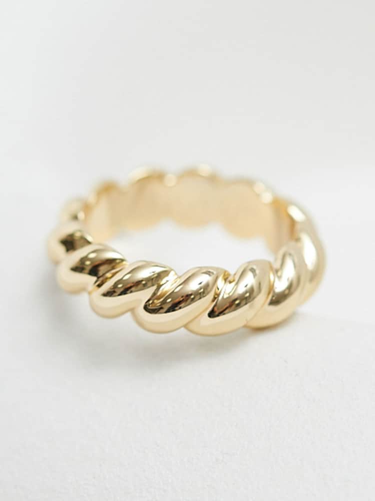 Jon Richard Gold Tone Polished Twisted Ring - Image 2 of 2 Jon Richard Gold Tone Polished Twisted Ring - Image 2 of 2