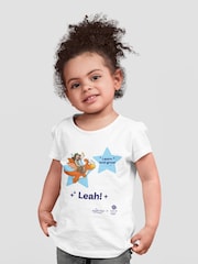 Star Editions Zog Learn and Grow 100% Cotton Personalised White T-Shirt - Team GB Edition - Image 1 of 4