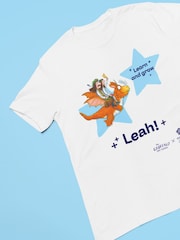 Star Editions Zog Learn and Grow 100% Cotton Personalised White T-Shirt - Team GB Edition - Image 3 of 4