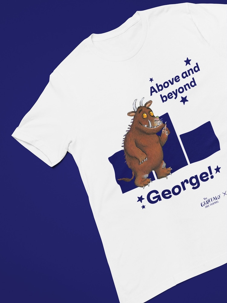 Star Editions Gruffalo Team GB Above and Beyond 100% Cotton Personalised White T-Shirt - Image 4 of 4