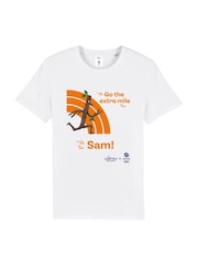 Star Editions Stick Man Go the Extra Mile 100% Cotton Personalised Team GB White T-Shirt - Image 3 of 4
