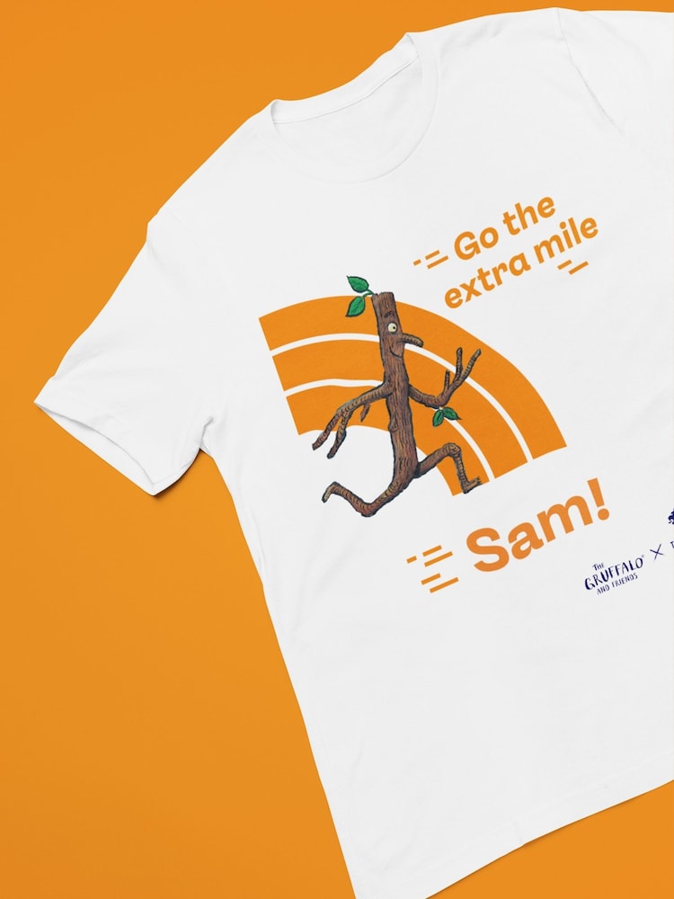 Star Editions Stick Man Go the Extra Mile 100% Cotton Personalised Team GB White T-Shirt - Image 4 of 4