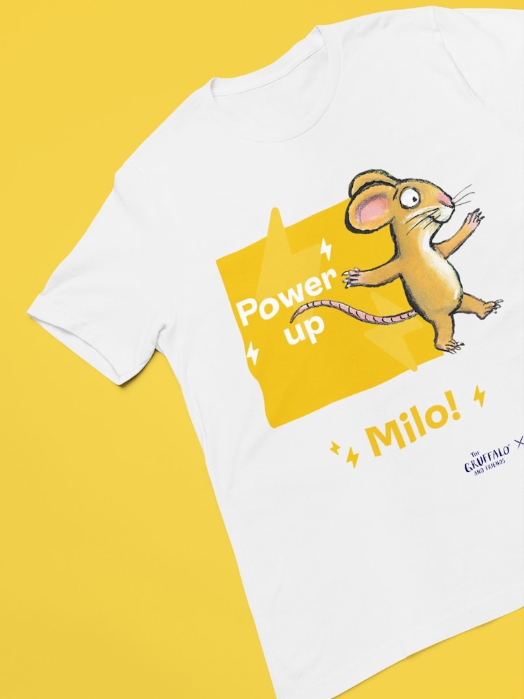 Star Editions Mouse and Power Up 100% Cotton Personalised White T-Shirt - Team GB Edition - Image 4 of 4