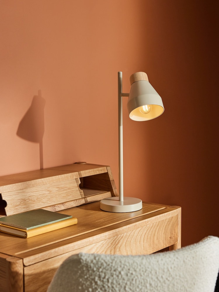 MADE.COM Cream Albert Table Lamp - Image 1 of 3