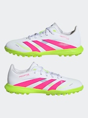 adidas White/Pink Kids Predator League Turf Boots - Image 3 of 9