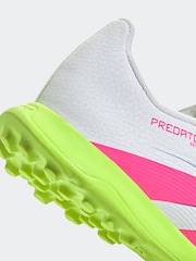 adidas White/Pink Kids Predator League Turf Boots - Image 7 of 9