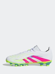 adidas White/pink Kids Predator League Multi Ground Boots - Image 2 of 8