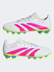 adidas White/pink Kids Predator League Multi Ground Boots - Image 5 of 8