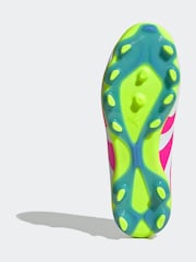 adidas White/pink Kids Predator League Multi Ground Boots - Image 6 of 8