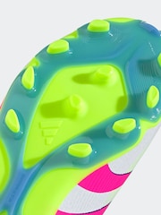 adidas White/pink Kids Predator League Multi Ground Boots - Image 8 of 8