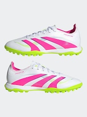 adidas Green/White Adult Predator League Turf Boots - Image 5 of 9