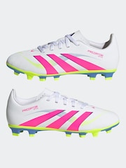 adidas White/Pink Kids Predator Club Firm/Multi-Ground Boots - Image 4 of 8