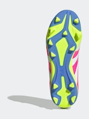 adidas White/Pink Kids Predator Club Firm/Multi-Ground Boots - Image 6 of 8