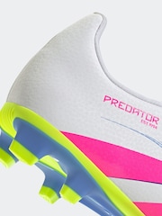 adidas White/Pink Kids Predator Club Firm/Multi-Ground Boots - Image 7 of 8