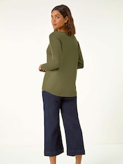 Roman Batwing Long Sleeve Stretch Top - Imagen 3 de 6