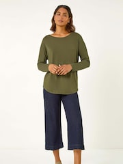 Roman Batwing Long Sleeve Stretch Top - Imagen 4 de 6