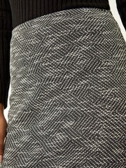 Roman Black Textured Stretch Knee Length Skirt - Image 5 of 5