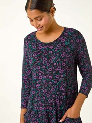 Roman Ditsy Floral Stretch Tunic - Image 5 of 6