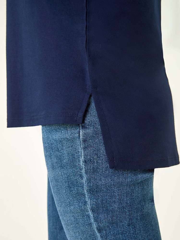 Roman V-Neck Tunic Stretch Top - Imagen 5 de 5