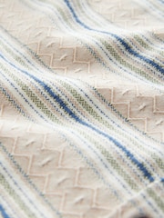 Neutral 100% Cotton Textured Stripe Short Sleeve Shirt - Image 8 of 8