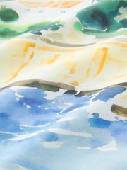 Multi Watercolour Scenic Printed Short Sleeve Shirt - Image 8 of 8