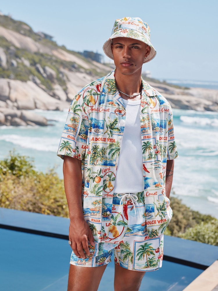 Multicolor - Printed Short Sleeve Style Shirt - Imagen 1 de 8 Multicolor - Printed Short Sleeve Style Shirt - Imagen 1 de 8