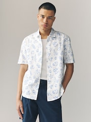 White Lemon Printed Short Sleeve Shirt - Image 4 of 7
