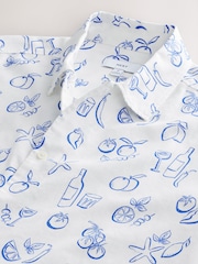 White Lemon Printed Short Sleeve Shirt - Image 7 of 7