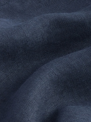 Azul marinho - Camisa de manga curta Signature 100% em linho - Imagem 6 de 7