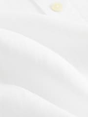 White Signature 100% Linen Short Sleeve Shirt - Image 7 of 8