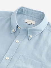 Azul claro - Camisa de manga curta Signature 100% em linho - Imagem 7 de 7