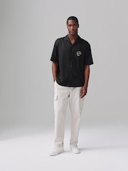 Black Embroidered Short Sleeve Shirt - Image 2 of 8