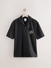 Black Embroidered Short Sleeve Shirt - Image 5 of 8