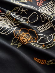 Black Embroidered Short Sleeve Shirt - Image 8 of 8