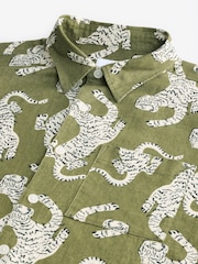 Green Tiger Printed Short Sleeve Shirt - Image 3 of 3