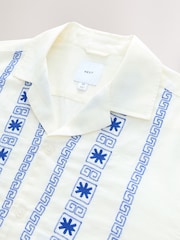 Ecru Embroidered Short Sleeve Shirt - Image 7 of 7